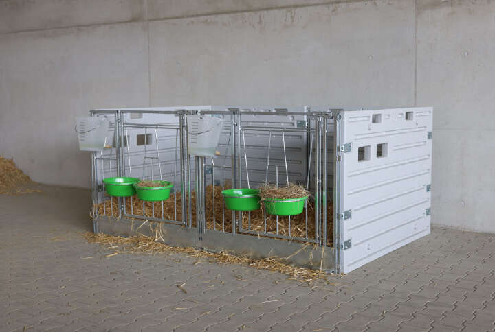 KERBL Modulare Kälberbox Erweiterung Einzelbucht freistehend